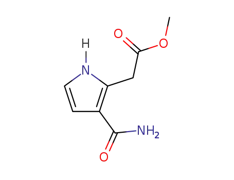 Molecular Structure of 69595-27-3 (methyl (3-carbamoyl-1H-pyrrol-2-yl)acetate)