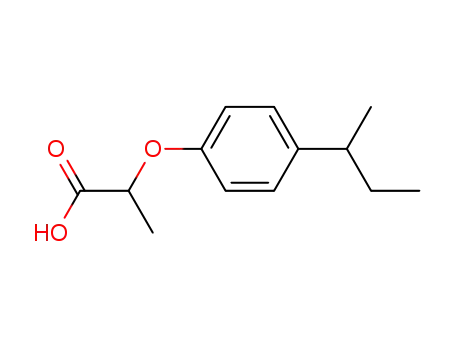 Molecular Structure of 6966-86-5 (2-[4-(butan-2-yl)phenoxy]propanoic acid)