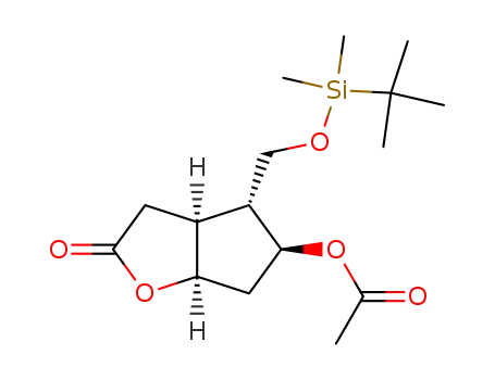 Acetic acid (3aS,4R,5S,6aR)-4-(tert-butyl-dimethyl-silanyloxymethyl)-2-oxo-hexahydro-cyclopenta[b]furan-5-yl ester