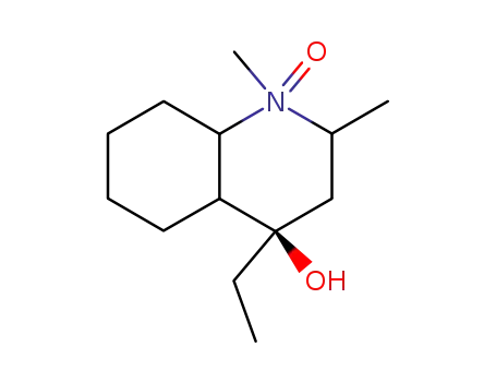 Molecular Structure of 65052-75-7 (4(axial)-Ethyl-1,2(equatorial)-dimethyl-trans-decahydroquinol-4-ol,N-o xide)