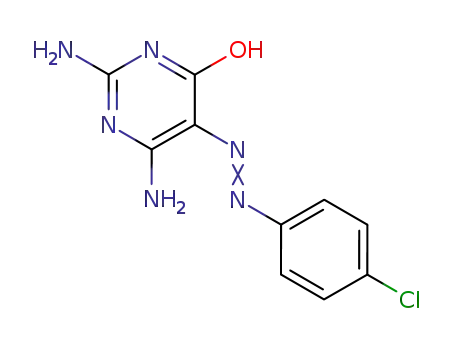 Molecular Structure of 6979-59-5 (2,6-diamino-5-[(4-chlorophenyl)hydrazono]pyrimidin-4(5H)-one)