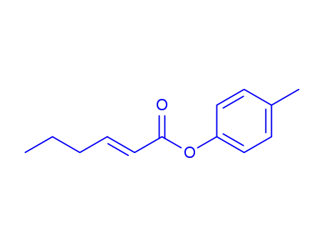 Molecular Structure of 41873-76-1 (hexen-(2<i>t</i>)-oic acid-(1)-<i>p</i>-tolyl ester)