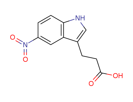 1H-Indole-3-propanoicacid, 5-nitro- cas  6961-27-9