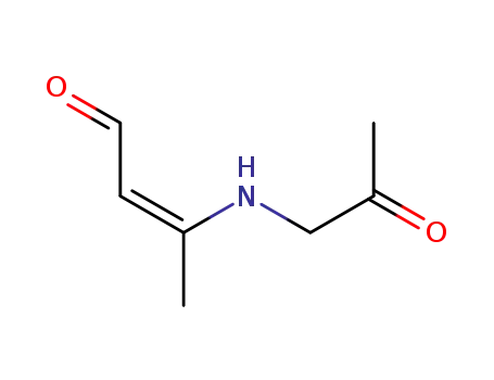 Molecular Structure of 94393-91-6 (2-Butenal, 3-[(2-oxopropyl)amino]-, (E)- (9CI))