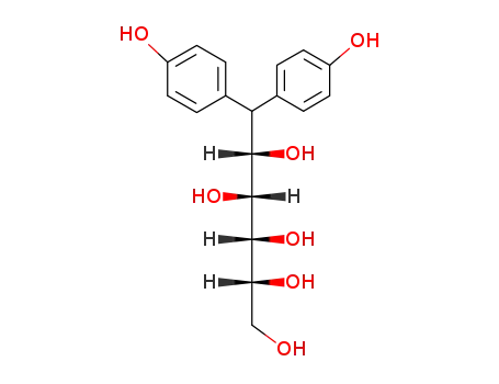 Molecular Structure of 6969-32-0 (1-deoxy-1,1-bis(4-hydroxyphenyl)hexitol)