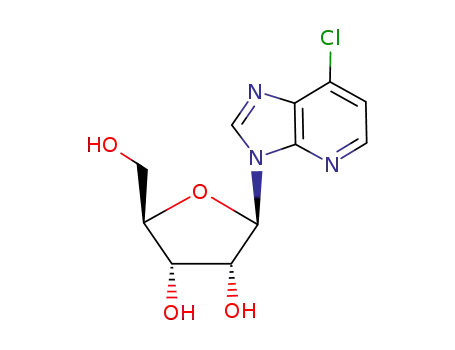 Molecular Structure of 6980-13-8 (7-Chloro-3-β-D-ribofuranosyl-3H-imidazo[4,5-b]pyridine)
