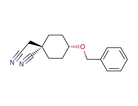 Molecular Structure of 69857-51-8 (4-(benzyloxy)-1-(cyanomethyl)cyclohexanecarbonitrile)