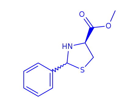 Molecular Structure of 1217515-91-7 ((2RS,4S)-2-Phenyl-4-thiazolidin-carbonsaeure-methylester)