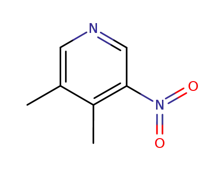 Molecular Structure of 65169-36-0 (3,4-Dimethyl-5-nitropyridine)