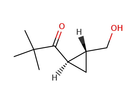 Molecular Structure of 65009-52-1 (1-[(1R,2R)-2-(hydroxymethyl)cyclopropyl]-2,2-dimethylpropan-1-one)