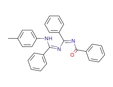 Molecular Structure of 65325-75-9 (N-[(E)-{[(E)-[(4-methylphenyl)amino](phenyl)methylidene]amino}(phenyl)methylidene]benzamide)