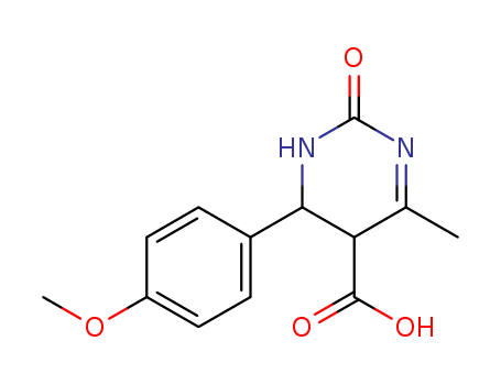 1,2,5,6-TETRAHYDRO-6-(4-METHOXYPHENYL)-4-METHYL-2-OXO-5-PYRIMIDINECARBOXYLIC?CICAS