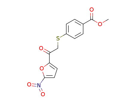 Molecular Structure of 69856-33-3 (methyl 4-{[2-(5-nitrofuran-2-yl)-2-oxoethyl]sulfanyl}benzoate)