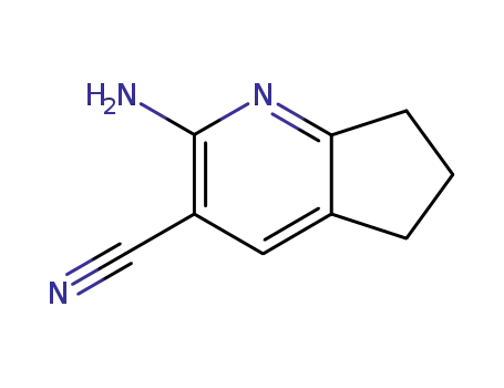Molecular Structure of 65242-18-4 (5H-Cyclopenta[b]pyridine-3-carbonitrile,  2-amino-6,7-dihydro-)