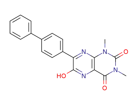 Molecular Structure of 65158-54-5 (2,4,6(3H)-Pteridinetrione,  7-[1,1-biphenyl]-4-yl-1,5-dihydro-1,3-dimethyl-)