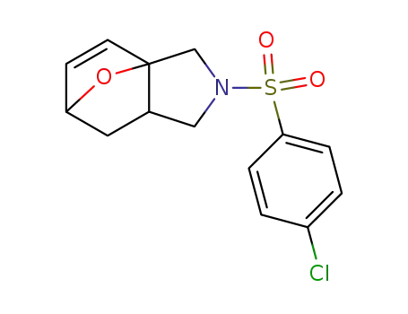 Molecular Structure of 65193-52-4 (3-[(4-CHLOROPHENYL)SULFONYL]-10-OXA-3-AZATRICYCLO[5.2.1.0(1,5)]DEC-8-ENE)