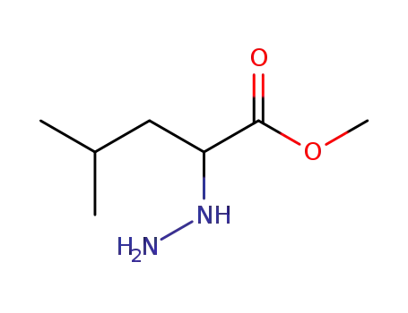 Molecular Structure of 528852-00-8 (Pentanoic acid, 2-hydrazino-4-methyl-, methyl ester, (2S)- (9CI))