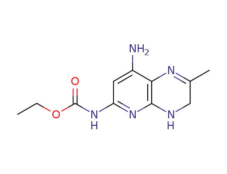 Molecular Structure of 6506-38-3 (ethyl (8-amino-2-methyl-3,4-dihydropyrido[2,3-b]pyrazin-6-yl)carbamate)