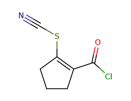 Molecular Structure of 65200-30-8 (Thiocyanic acid, 2-(chlorocarbonyl)-1-cyclopenten-1-yl ester (9CI))