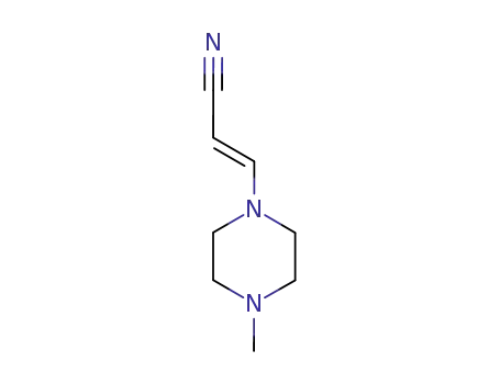 Molecular Structure of 65157-87-1 (2-Propenenitrile,3-(4-methyl-1-piperazinyl)-,(E)-(9CI))