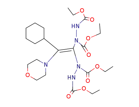 Molecular Structure of 69857-73-4 (diethyl 7-[cyclohexyl(morpholin-4-yl)methylidene]-4,10-dioxo-3,11-dioxa-5,6,8,9-tetraazatridecane-6,8-dicarboxylate)