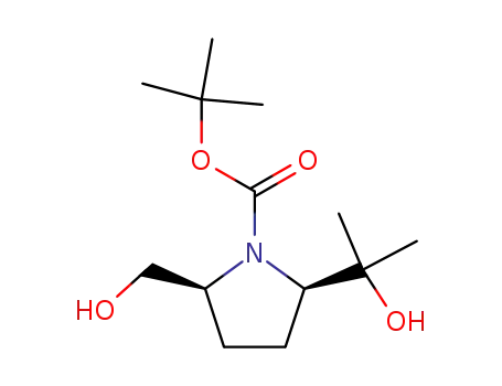 (2S,5R)-1-tert-butoxycarbonyl-2-hydroxymethyl-5-(1'-hydroxy-1'-methylethyl)-pyrrolidine