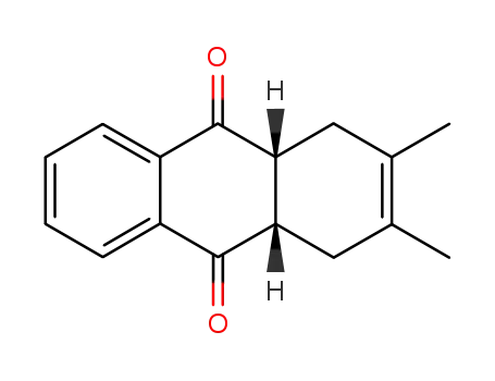Molecular Structure of 55538-11-9 (9,10-Anthracenedione, 1,4,4a,9a-tetrahydro-2,3-dimethyl-, cis-)