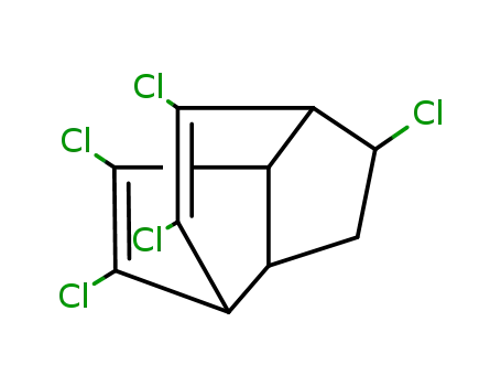 Molecular Structure of 69743-76-6 (2,5,6,7,8-Pentachloro-1,2,3,3a,4,6a-hexahydro-1,4-ethenopentalene)
