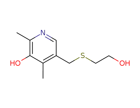 Molecular Structure of 6971-67-1 (5-{[(2-hydroxyethyl)sulfanyl]methyl}-2,4-dimethylpyridin-3-ol)
