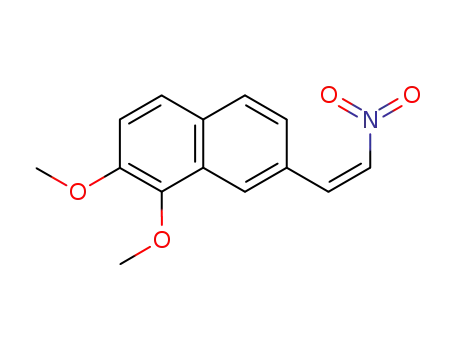 Molecular Structure of 65210-67-5 (1,2-dimethoxy-7-[(E)-2-nitroethenyl]naphthalene)