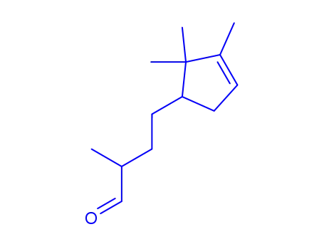 Molecular Structure of 65114-03-6 (alpha,2,2,3-tetramethylcyclopent-3-ene-1-butyraldehyde)