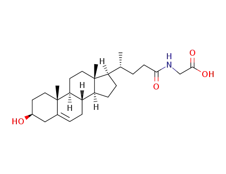 Molecular Structure of 69776-17-6 (3-hydroxy-5-cholenoylglycine)