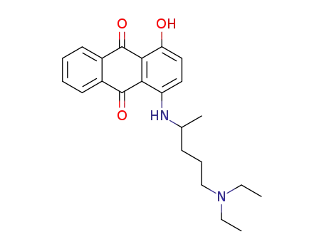 Molecular Structure of 69658-03-3 (1-((4-(Diethylamino)-1-methylbutyl)amino)-4-hydroxy-9,10-anthracenedio ne)