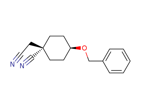 Cyclohexaneacetonitrile,1-cyano-4-(phenylmethoxy)-, trans- cas  69857-52-9