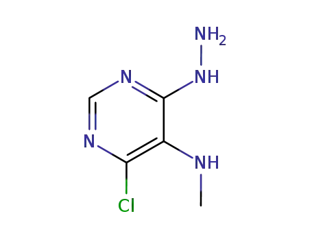 Molecular Structure of 6959-81-5 (4-chloro-6-hydrazinyl-N-methylpyrimidin-5-amine)