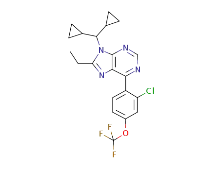 6-(2-chloro-4-trifluoromethoxyphenyl)-9-(dicyclopropylmethyl)-8-ethyl-9H-purine