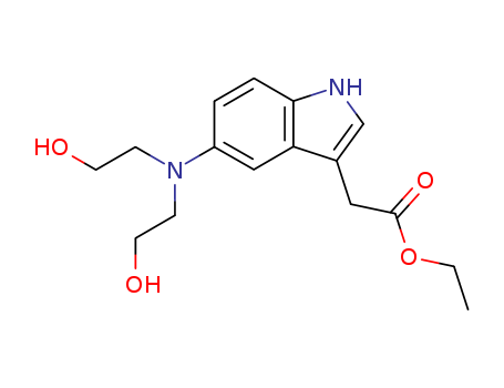 1H-Indole-3-aceticacid, 5-[bis(2-hydroxyethyl)amino]-, ethyl ester cas  6959-78-0