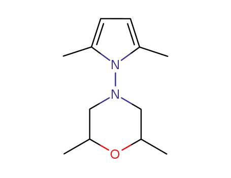 Molecular Structure of 6966-92-3 (4-(2,5-dimethyl-1H-pyrrol-1-yl)-2,6-dimethylmorpholine)