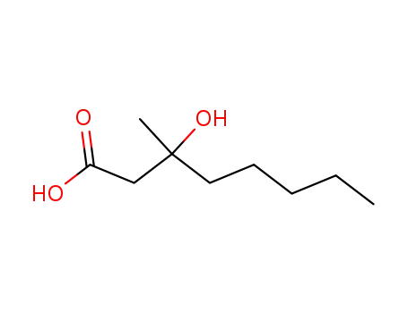 Molecular Structure of 6966-34-3 (3-hydroxy-3-methyloctanoic acid)