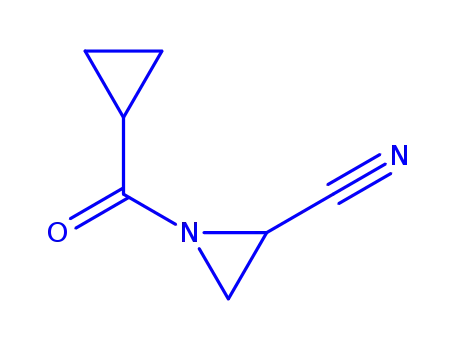 Molecular Structure of 69827-48-1 (2-Aziridinecarbonitrile,1-(cyclopropylcarbonyl)-(9CI))