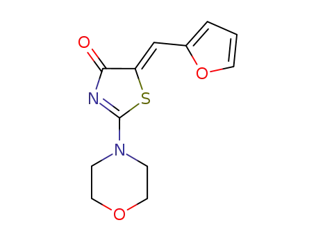 Molecular Structure of 6975-58-2 (5-(2-furylmethylidene)-2-morpholin-4-yl-1,3-thiazol-4-one)