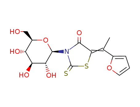 4-Thiazolidinone,5-[1-(2-furanyl)ethylidene]-3-b-D-glucopyranosyl-2-thioxo- cas  65562-46-1