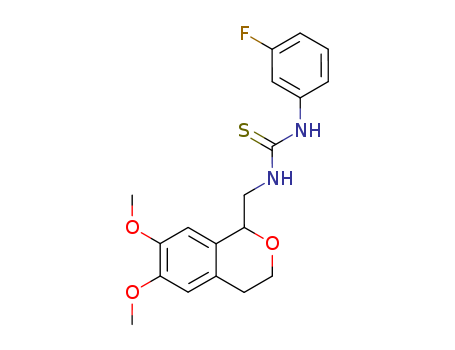 Thiourea,N-[(3,4-dihydro-6,7-dimethoxy-1H-2-benzopyran-1-yl)methyl]-N'-(3-fluorophenyl)-