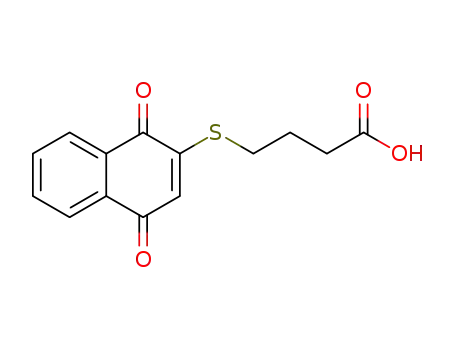 Molecular Structure of 65726-67-2 (4-[(1,4-dioxo-1,4-dihydronaphthalen-2-yl)sulfanyl]butanoic acid)