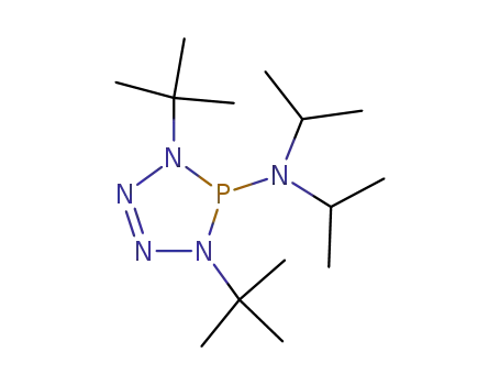 Molecular Structure of 65392-64-5 (N,N-dipropan-2-yl-1,4-ditert-butyl-tetrazaphosphol-5-amine)