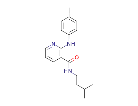 Molecular Structure of 65423-31-6 (N-(3-methylbutyl)-2-[(4-methylphenyl)amino]pyridine-3-carboxamide)