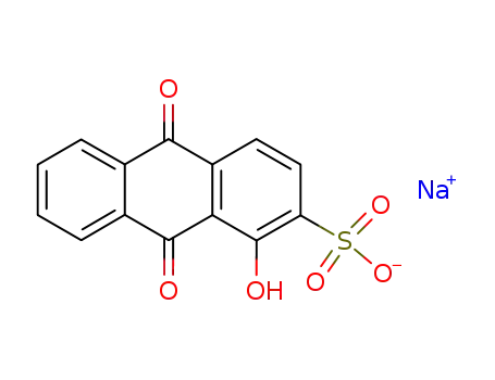Molecular Structure of 36287-93-1 (sodium 1-hydroxyanthraquinone-2-sulphonate)