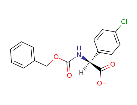 Molecular Structure of 69902-04-1 (2-([(BENZYLOXY)CARBONYL]AMINO)-2-(4-CHLOROPHENYL)ACETIC ACID)