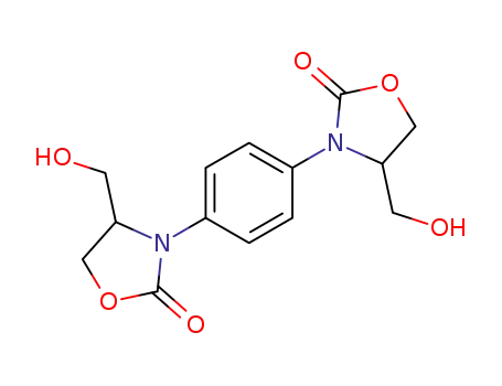 Molecular Structure of 69974-34-1 (3,3'-(1,4-Phenylene)bis[4-(hydroxymethyl)oxazolidin-2-one])