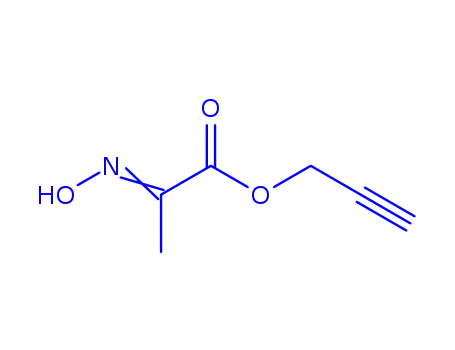 Molecular Structure of 655243-58-6 (Propanoic acid, 2-(hydroxyimino)-, 2-propynyl ester, (2E)- (9CI))